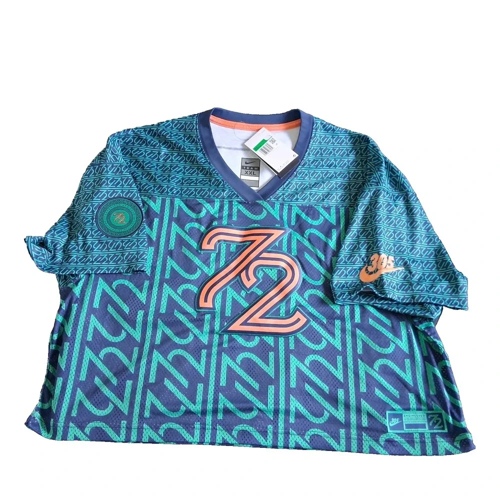 NWT Nike Miami 305 Dade County 72 Dolphins Mesh Practice Crop Jersey Mens 2XL